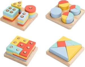Wudly 4 in 1 Shape Sorter Puzzle