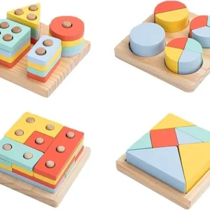 Wudly 4 in 1 Shape Sorter Puzzle